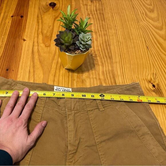 Nili Lotan Jenna Pants Khaki Tan Cropped Slim Tapered Trouser Women’s Size 6 - Picture 10 of 11